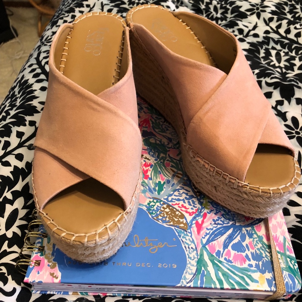 Franco Sarto pink espadrilles size 9